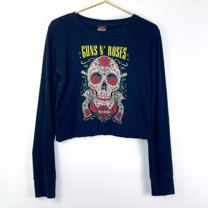 Harley-Davidson Appleton, WI Guns N' Roses Sugar Skull Long Sleeve Cropped Shirt